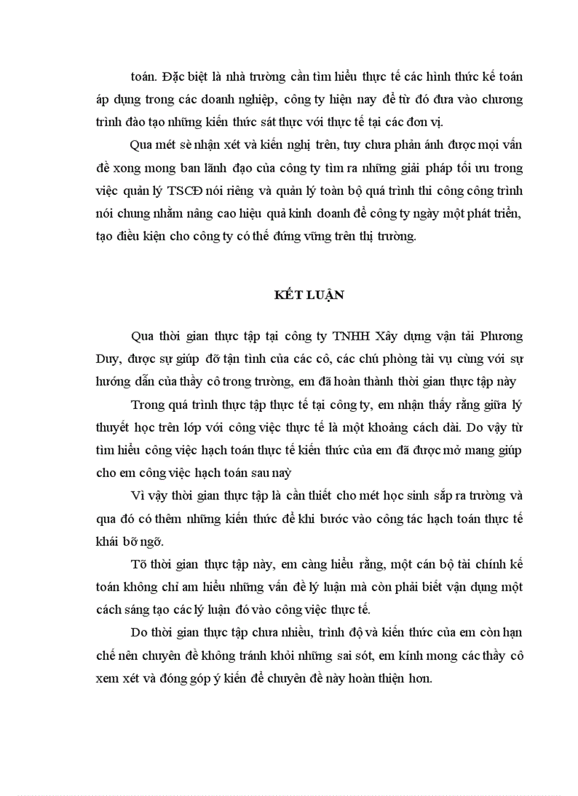 image for page Kế toán tăng, giảm và trích khấu hao tài sản cố định trong công ty TNHH Xây dựng vận tải Phương Duy