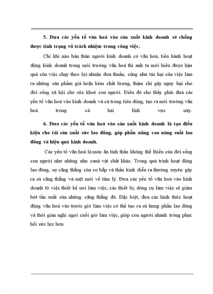 image for page Tầm quan trọng của việc đưa các yếu tố văn hoá vào sản xuất kinh doanh