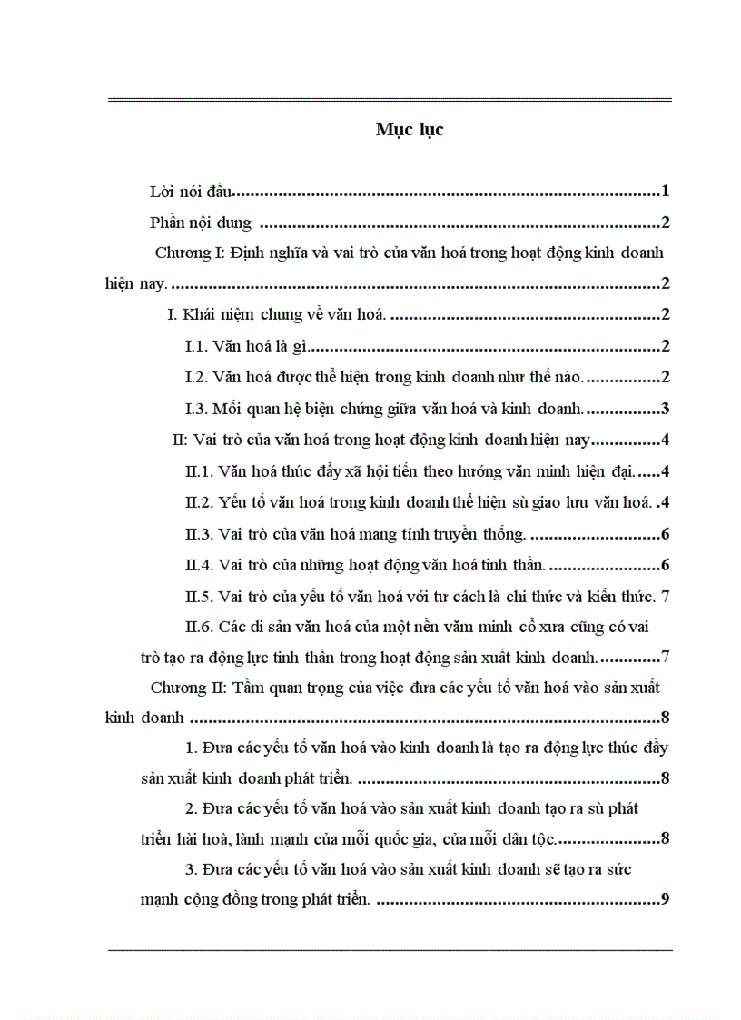 image for page Tầm quan trọng của việc đưa các yếu tố văn hoá vào sản xuất kinh doanh