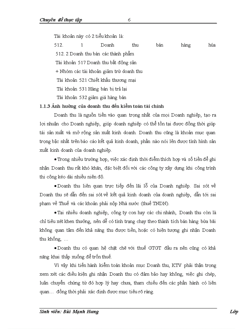 image for page Vận dụng quy trình kiểm toán vào kiểm toán khoản mục doanh thu trong kiểm toán báo cáo tài chính tại công ty TNHH kiểm toán và tư vấn thực hiện.
