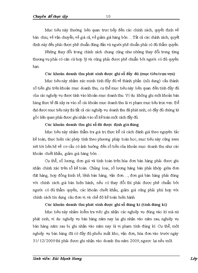 image for page Vận dụng quy trình kiểm toán vào kiểm toán khoản mục doanh thu trong kiểm toán báo cáo tài chính tại công ty TNHH kiểm toán và tư vấn thực hiện.