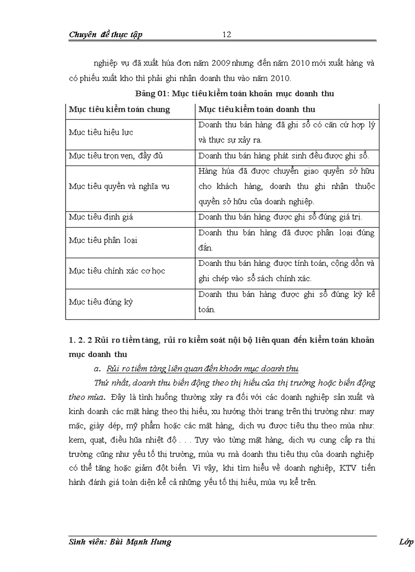 image for page Vận dụng quy trình kiểm toán vào kiểm toán khoản mục doanh thu trong kiểm toán báo cáo tài chính tại công ty TNHH kiểm toán và tư vấn thực hiện.