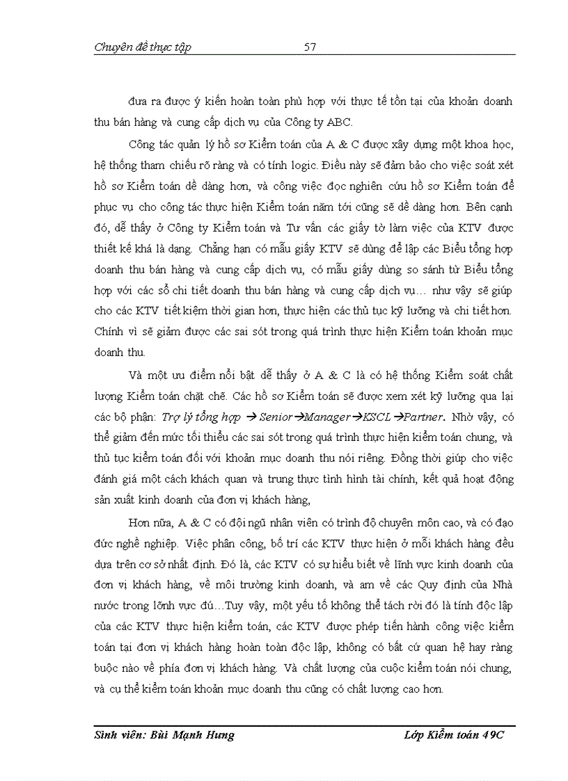 image for page Vận dụng quy trình kiểm toán vào kiểm toán khoản mục doanh thu trong kiểm toán báo cáo tài chính tại công ty TNHH kiểm toán và tư vấn thực hiện.
