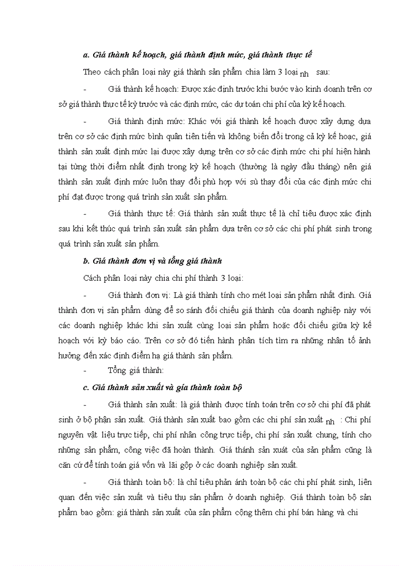 image for page Phân tích chi phí sản xuất kinh doanh và các biện pháp hạ giá thành sản phẩm tại Công ty Dệt may Hà Nội