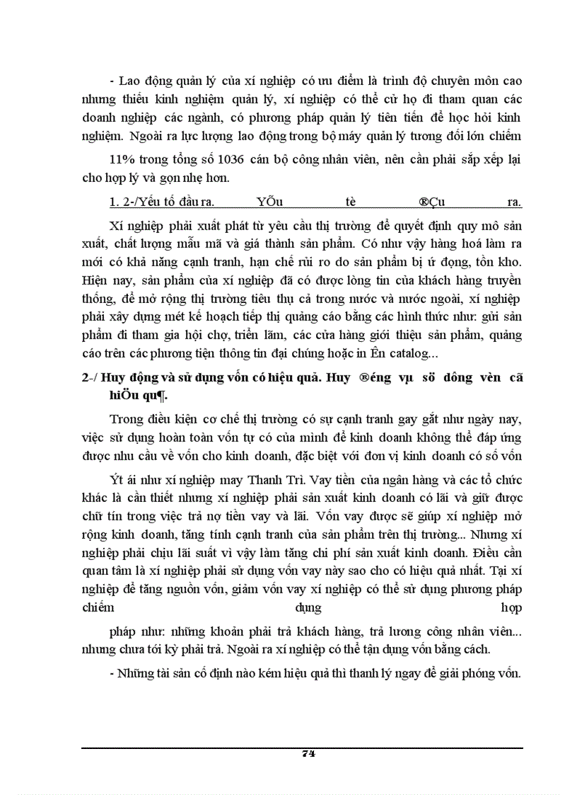 image for page Hiệu quả sản xuất điều kiện tại xí nghiệp may xuất khẩu Thanh Trì