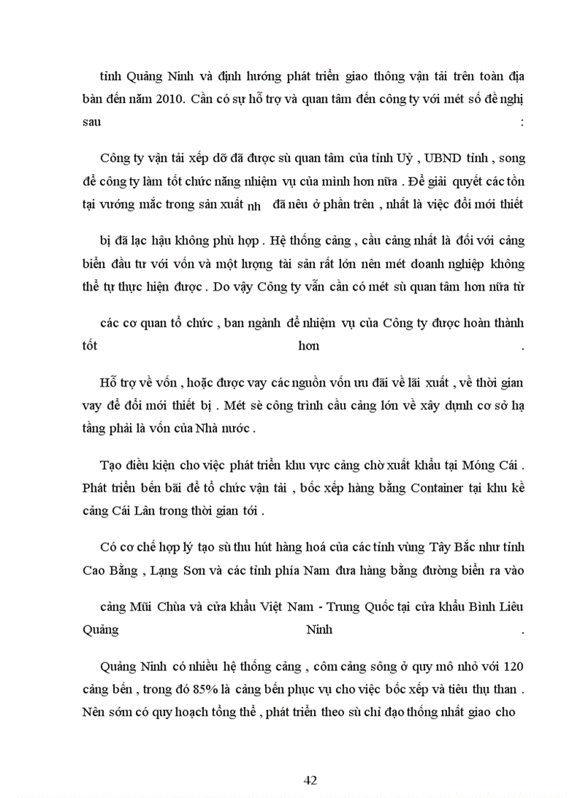 image for page Giải pháp nâng cao hiệu quả sản xuất kinh doanh ở công ty vận tải xếp dỡ Quảng Ninh để viết luận văn tốt nghiệp
