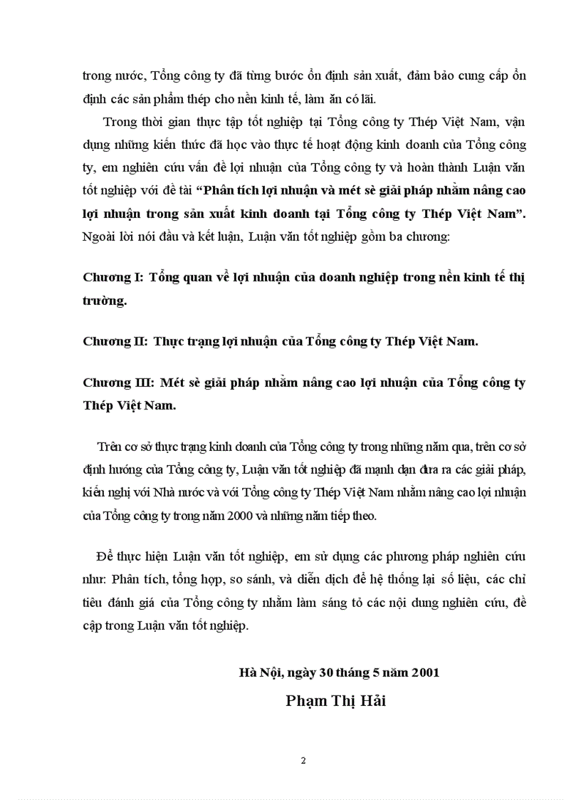 image for page Một số giải pháp nhằm nâng cao lợi nhuận của Tổng công ty Thép Việt Nam