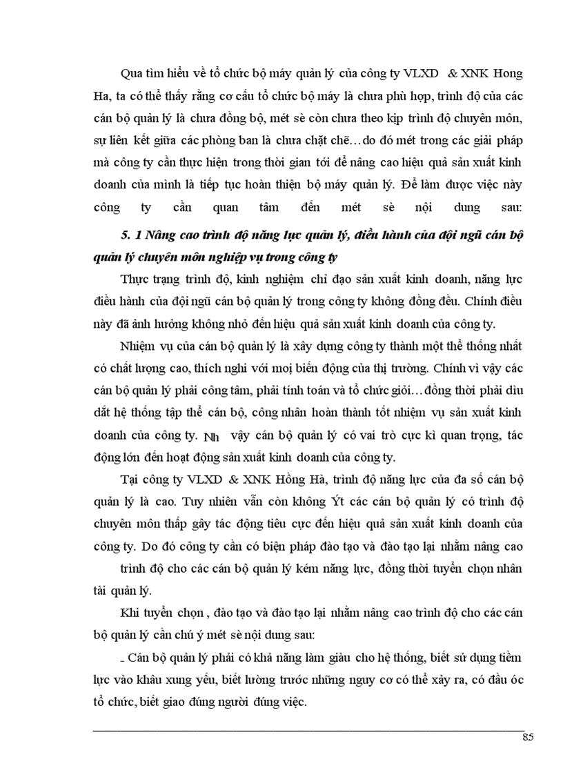 image for page Đầu tư nâng cao hiệu quả sản xuất kinh doanh ở công ty VLXD & XNK Hồng Hà