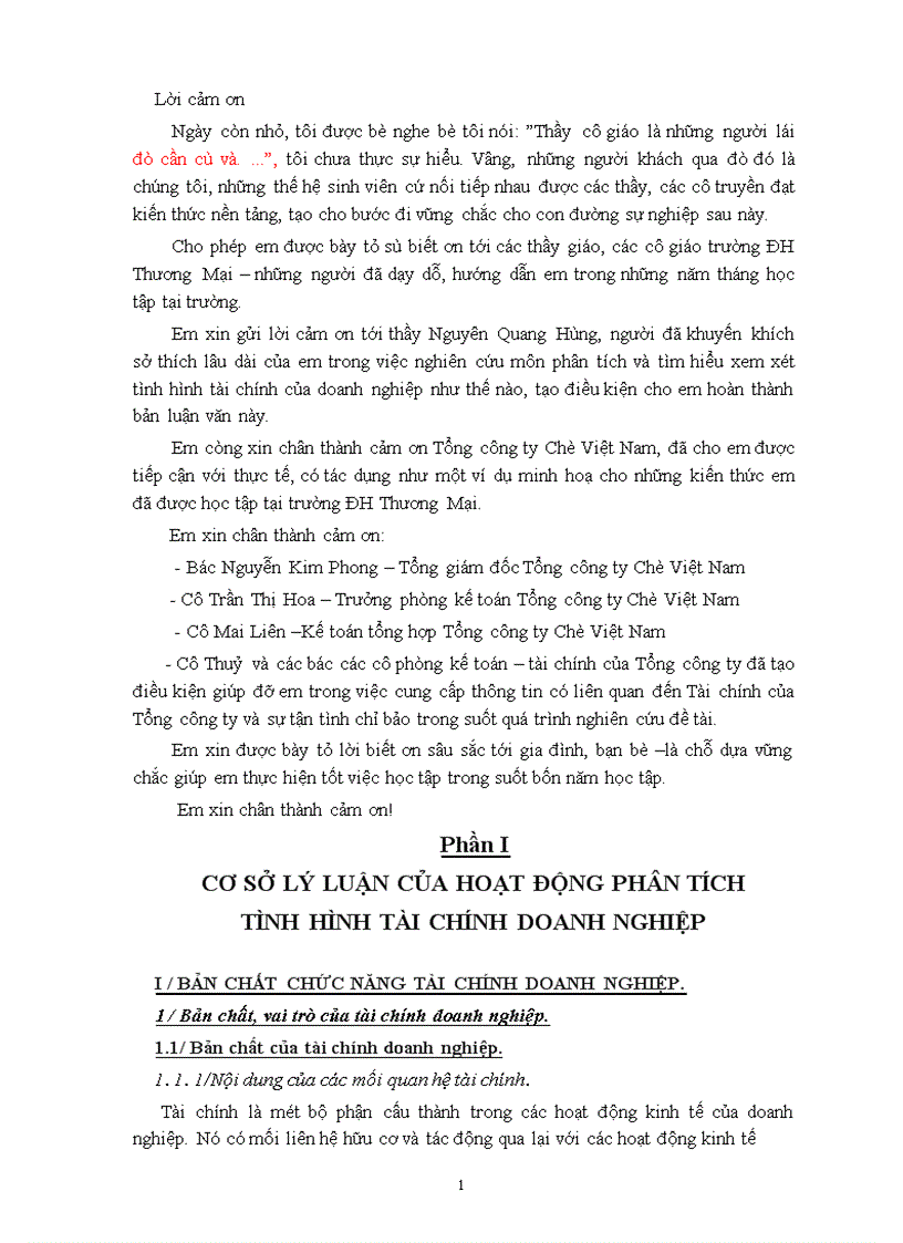 image for page Hoạt động phân tích tài chính ở Tổng công ty Chè Việt Nam