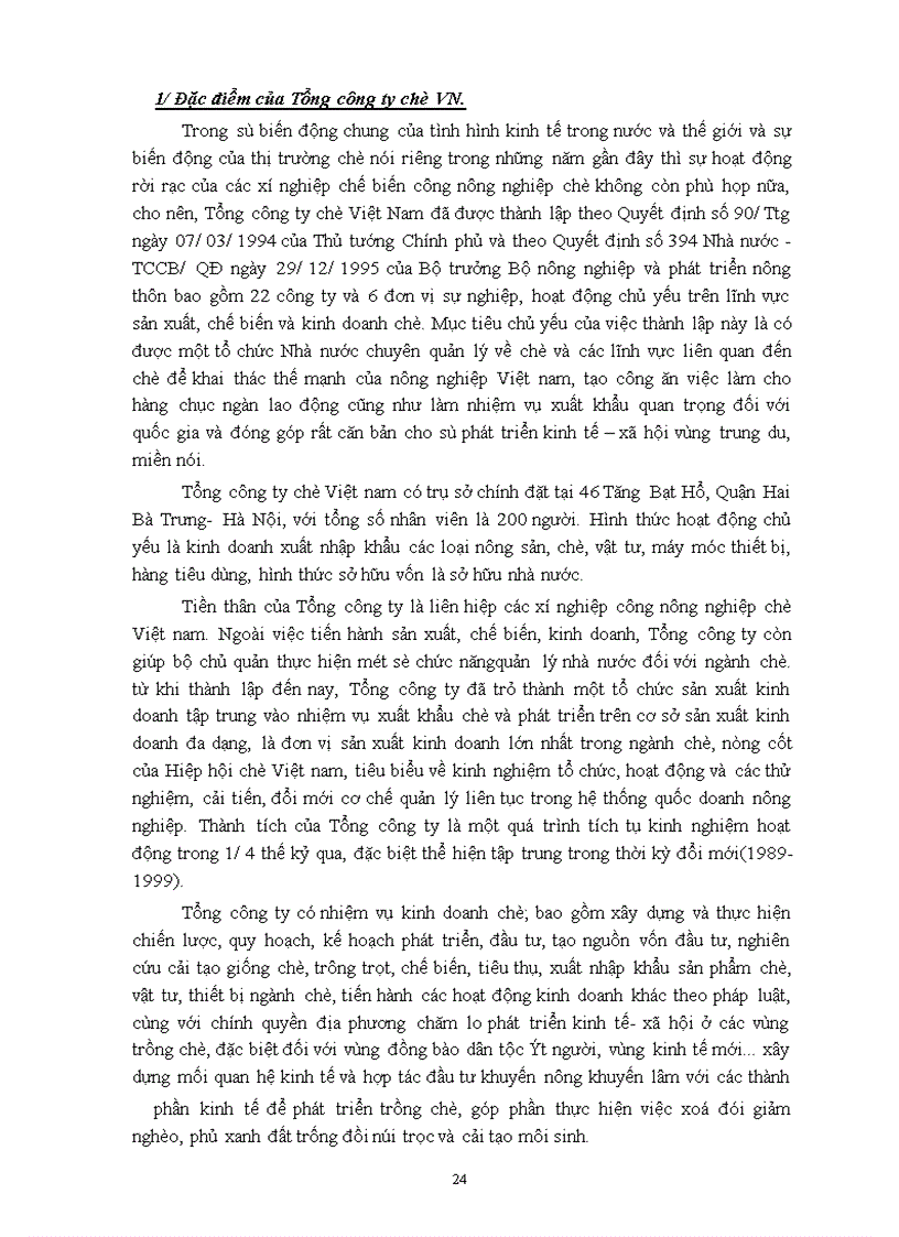 image for page Hoạt động phân tích tài chính ở Tổng công ty Chè Việt Nam