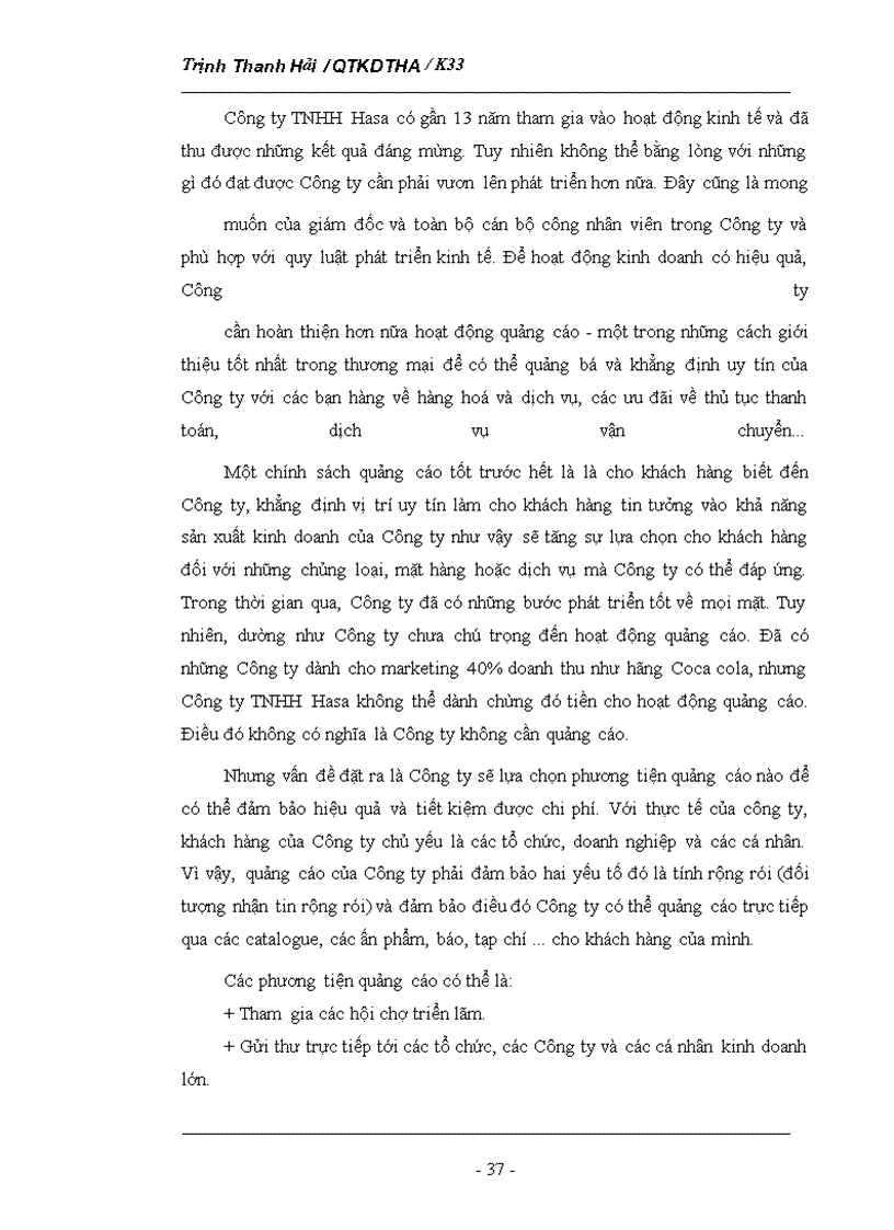 image for page Phân tích tình hình thị trường của Công ty TNHH Hasa