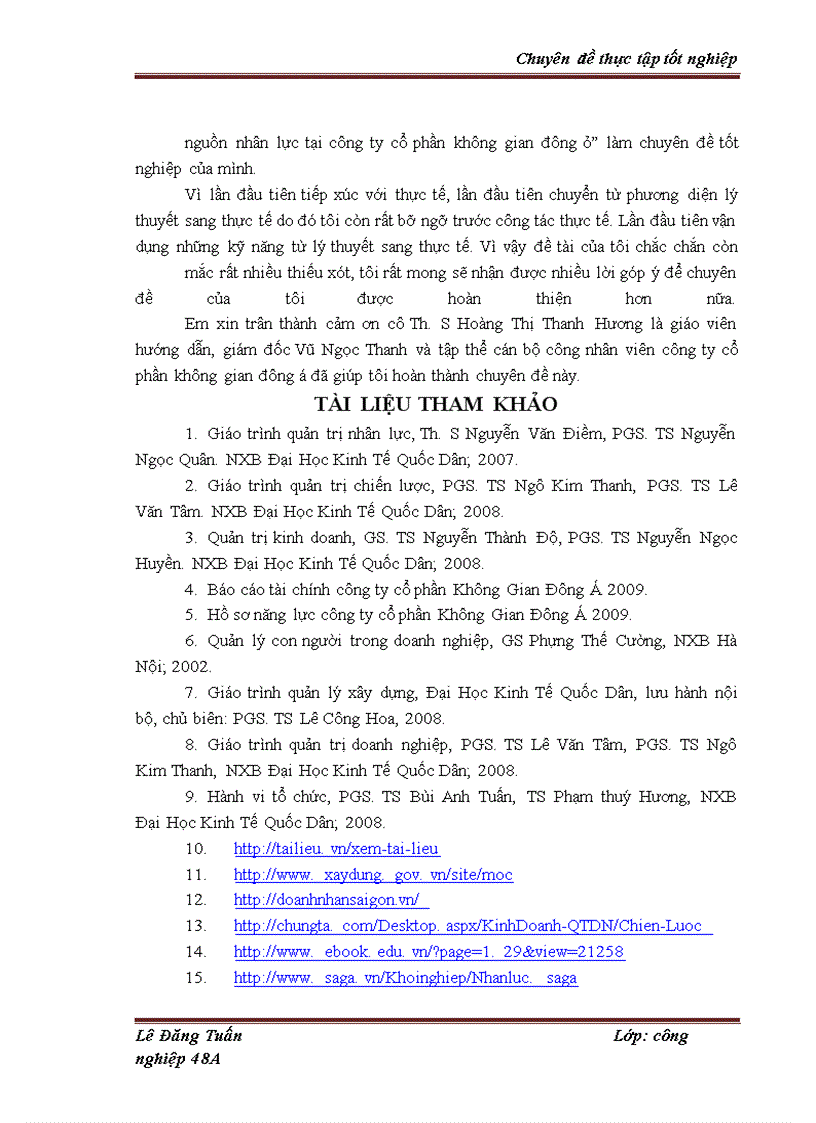 image for page Hoàn thiện công tác quản trị nguồn nhân lực tại công ty cổ phần Không Gian Đông Á