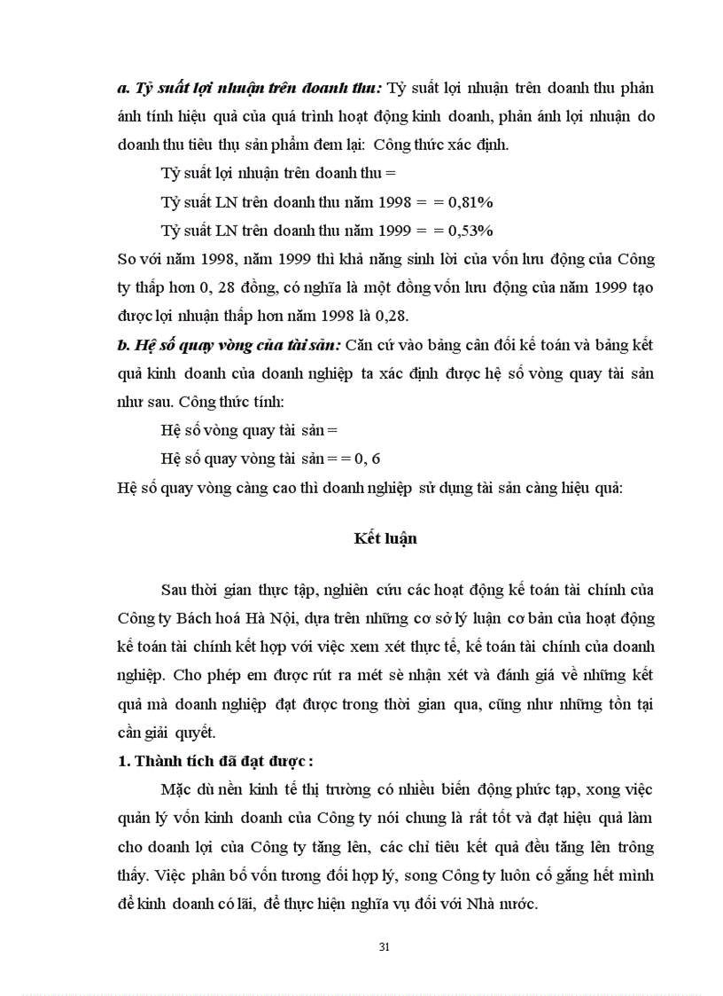 image for page Khái quát về chức năng nhiệm vụ, đặc điểm tổ chức sản xuất kinh doanh và công tác tổ chức kế toán tài chính của Công ty Bách hoá Hà Nội.