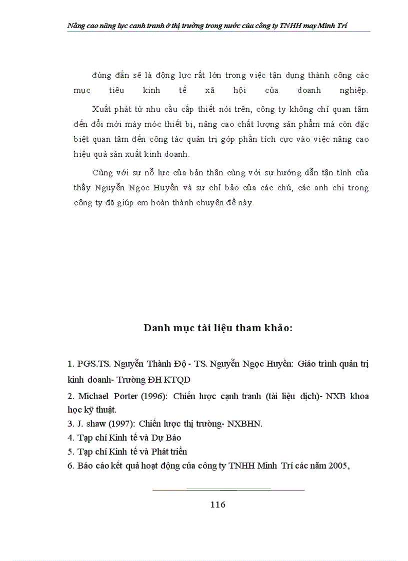 image for page Nâng cao năng lực canh tranh ở thị trường trong nước của ng ty TNHH may Minh Trí