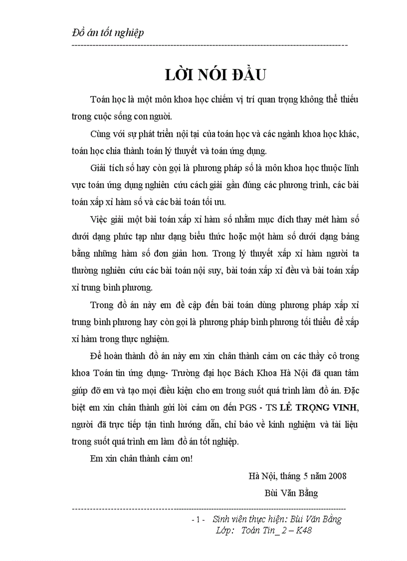 image for page Bài toán dùng phương pháp xấp xỉ trung bình phương hay còn gọi là phương pháp bình phương tối thiểu để xấp xỉ hàm trong thực nghiệm