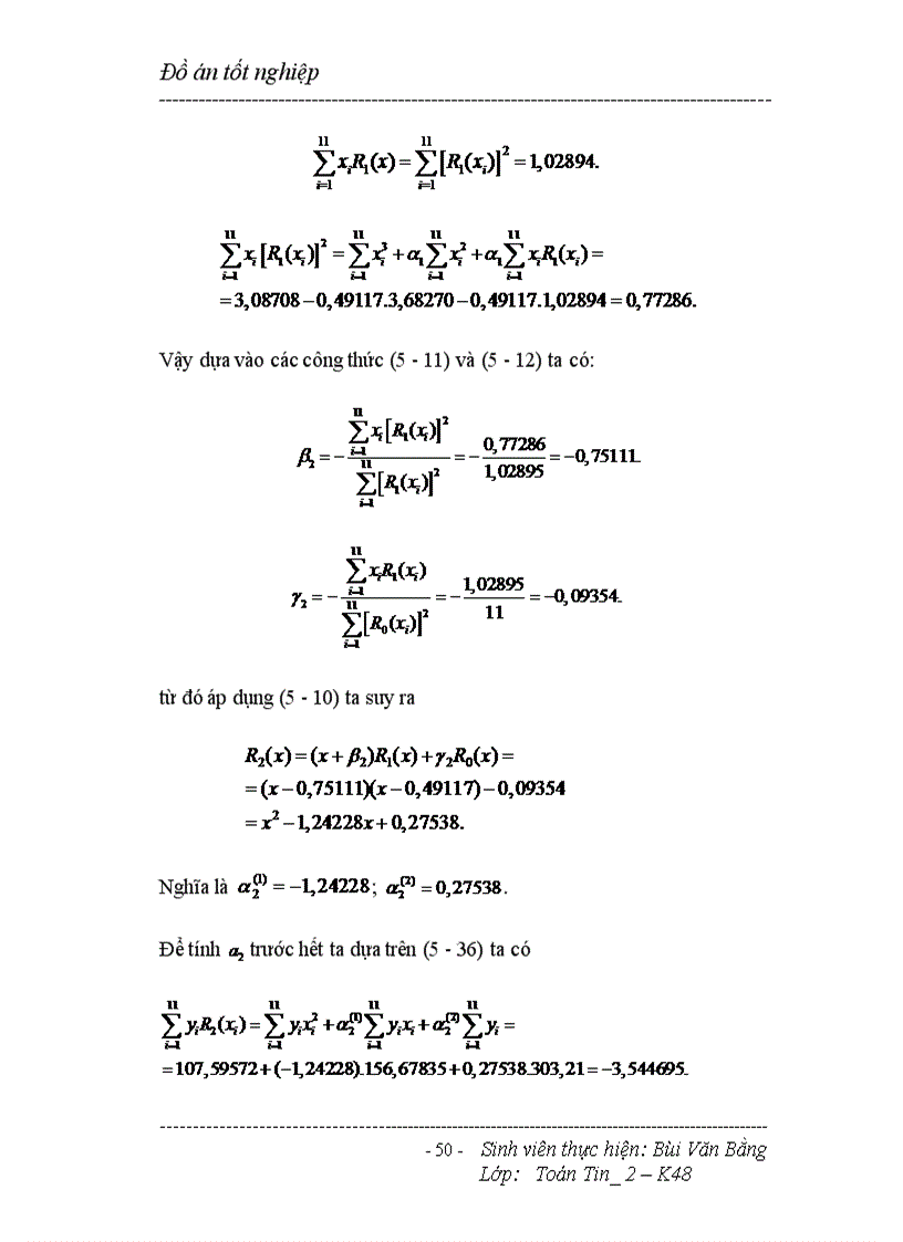 image for page Bài toán dùng phương pháp xấp xỉ trung bình phương hay còn gọi là phương pháp bình phương tối thiểu để xấp xỉ hàm trong thực nghiệm
