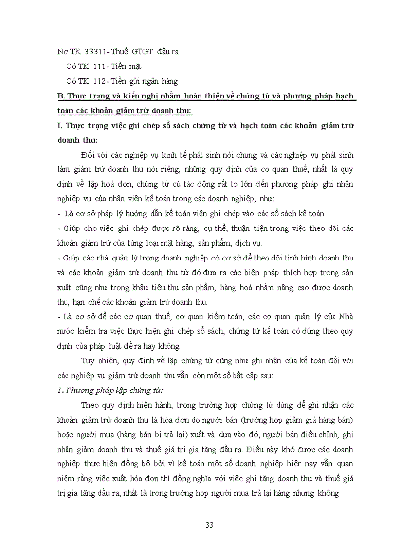 image for page Thực trạng và kiến nghị nhằm hoàn thiện về chứng từ và phương pháp hạch toán các khoản giảm trừ doanh thu.