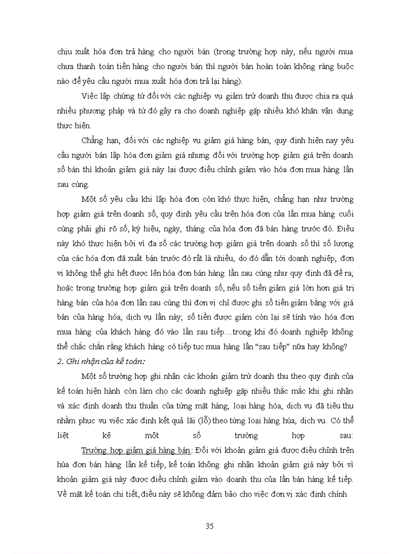 image for page Thực trạng và kiến nghị nhằm hoàn thiện về chứng từ và phương pháp hạch toán các khoản giảm trừ doanh thu.