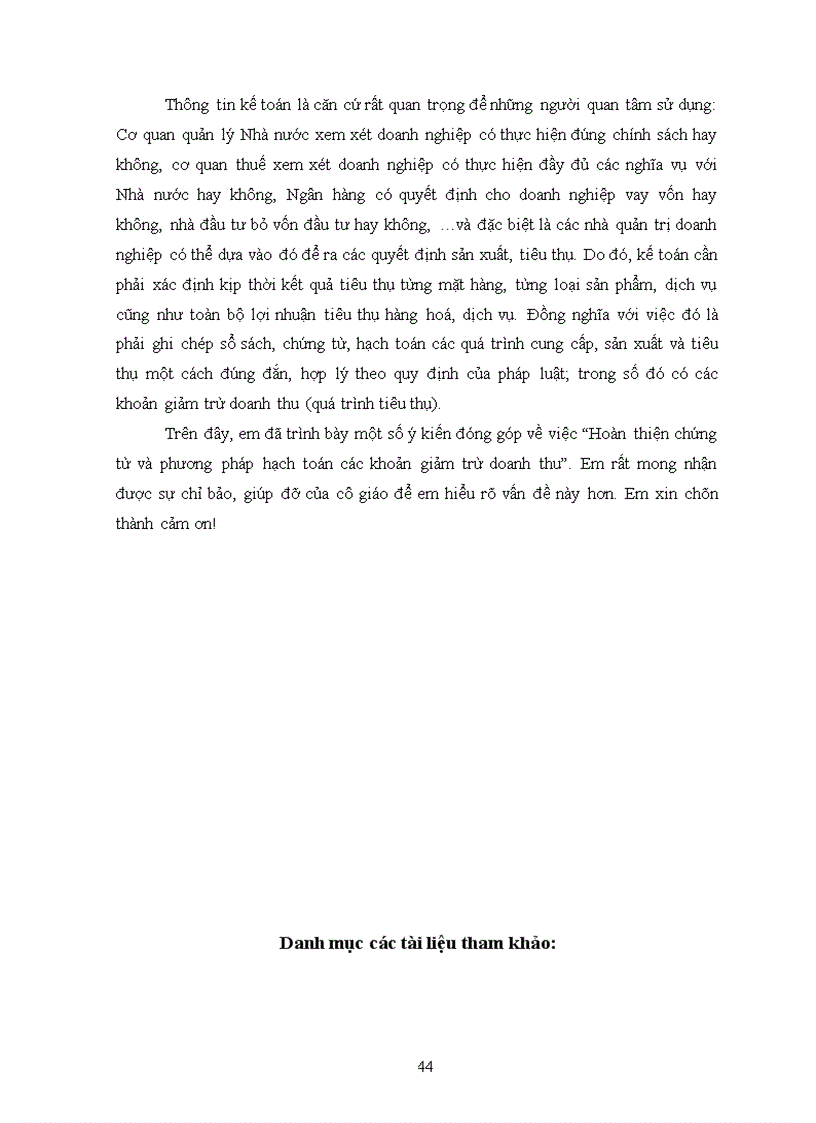 image for page Thực trạng và kiến nghị nhằm hoàn thiện về chứng từ và phương pháp hạch toán các khoản giảm trừ doanh thu.