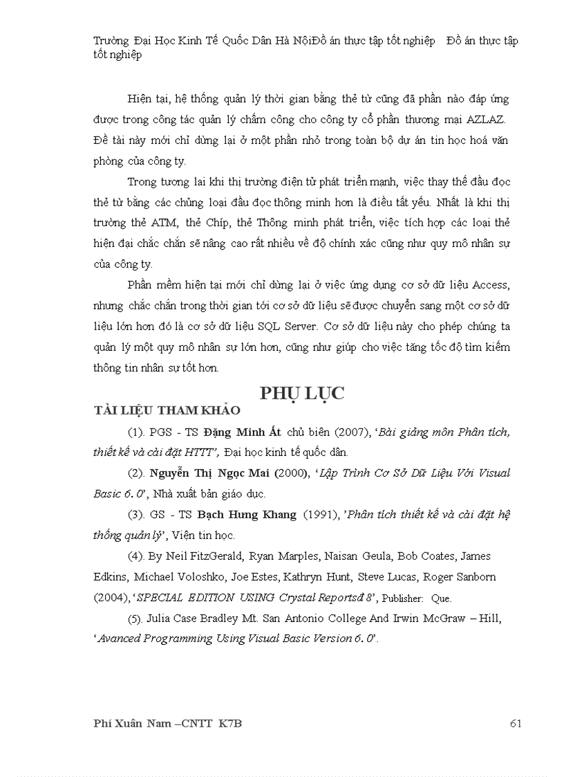 image for page Hệ Thống Chấm Công Sử Dụng Công Nghệ Thẻ sử dụng ngôn ngữ lập trình Visual Basic 6