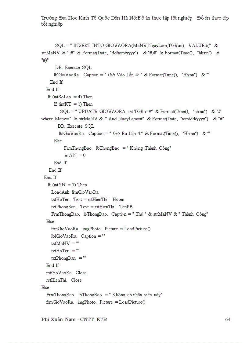 image for page Hệ Thống Chấm Công Sử Dụng Công Nghệ Thẻ sử dụng ngôn ngữ lập trình Visual Basic 6