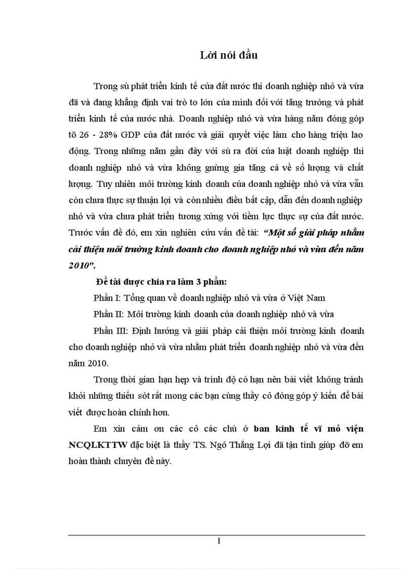 image for page Một số giải pháp nhằm cải thiện môi trường kinh doanh cho doanh nghiệp nhỏ và vừa đến năm 2010