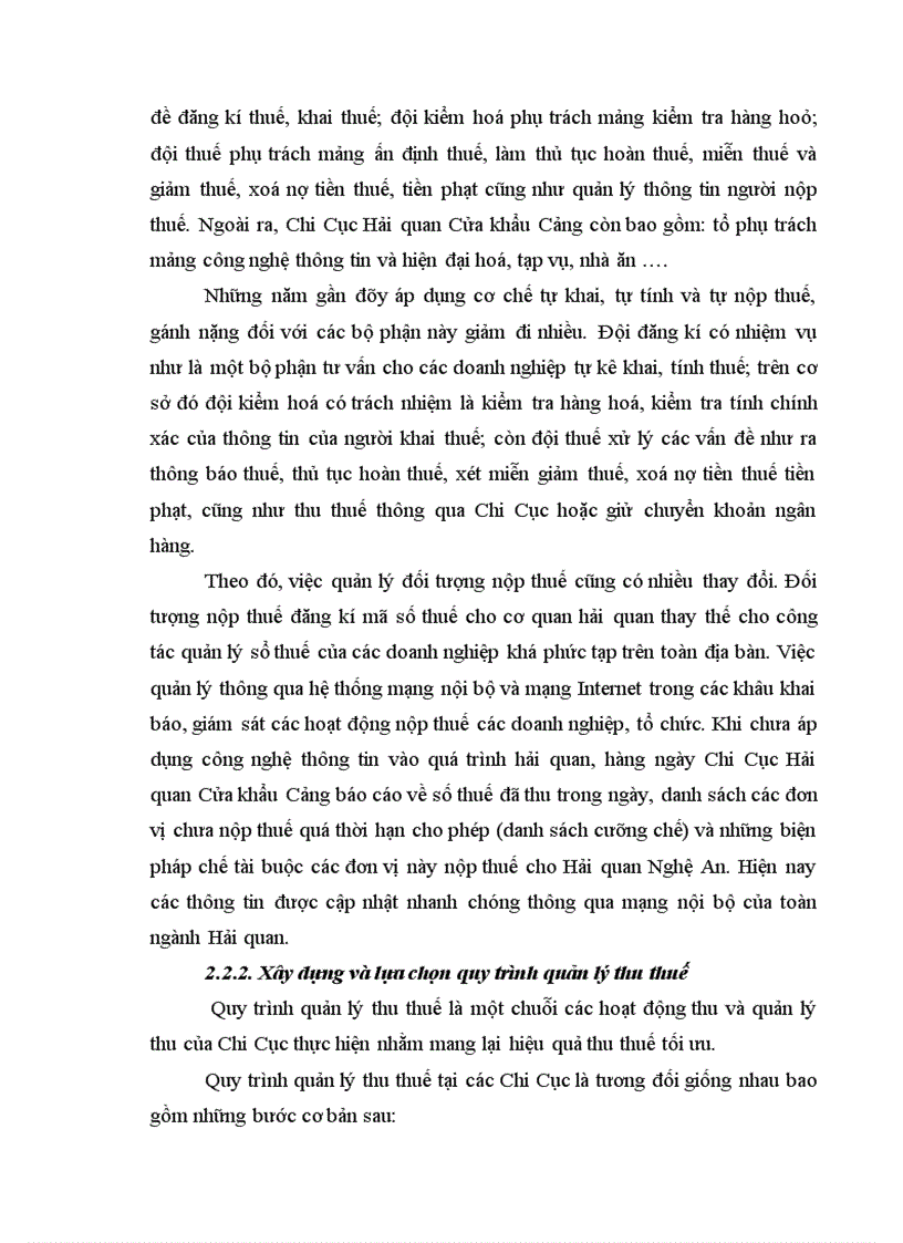 image for page Quản lý thu thu thuế xuất nhập khẩu tại Chi Cục Hải quan Cửa khẩu Cảng (Cửa Lò, Nghệ An)