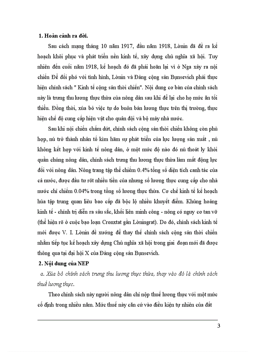 image for page Chính sách kinh tế mới NEP