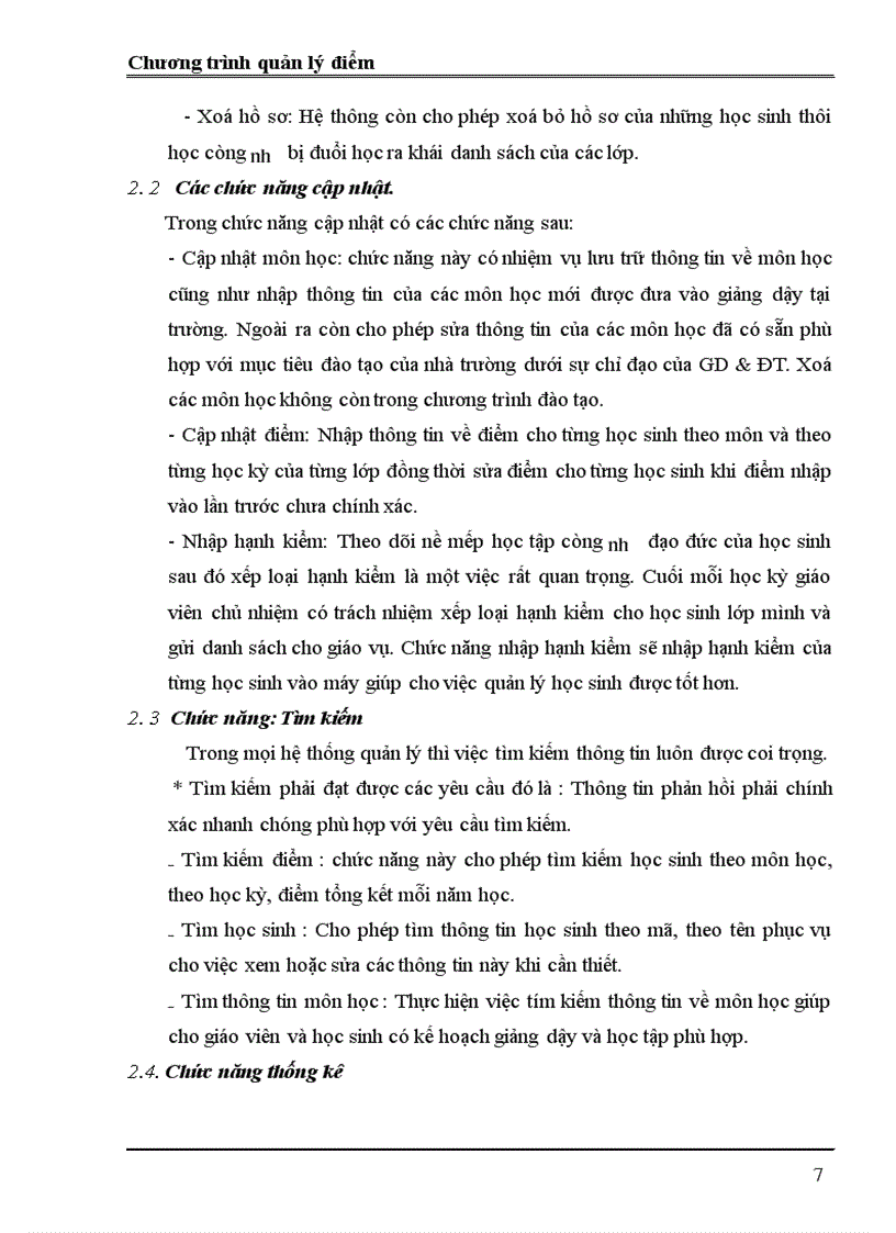 image for page Chương trình quản lý điểm