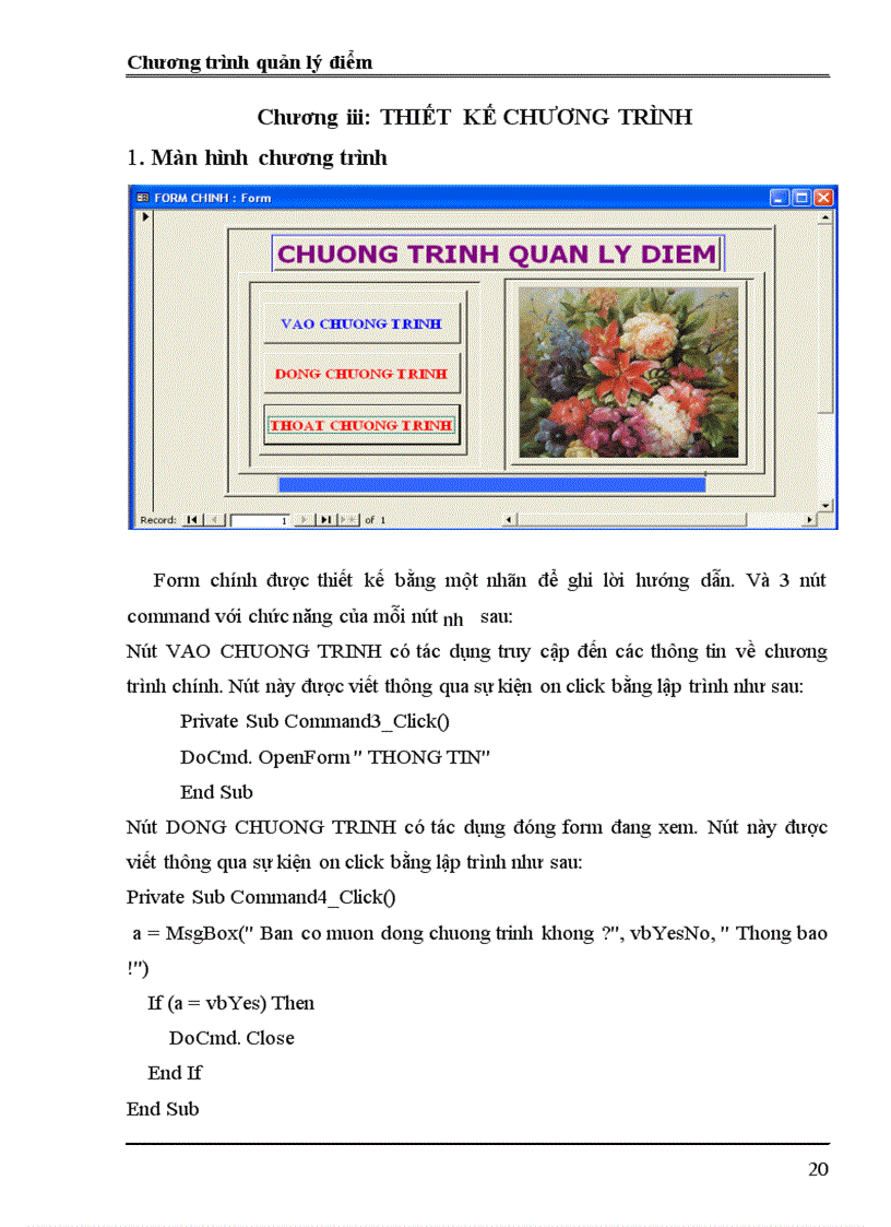 image for page Chương trình quản lý điểm