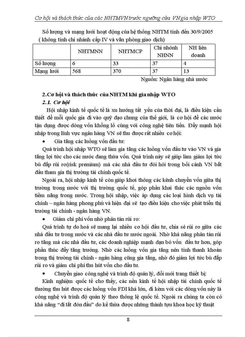 image for page Cơ hội và thách thức của các NHTMVN trước ngưỡng cửa VN gia nhập WTO
