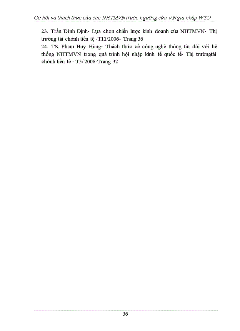 image for page Cơ hội và thách thức của các NHTMVN trước ngưỡng cửa VN gia nhập WTO