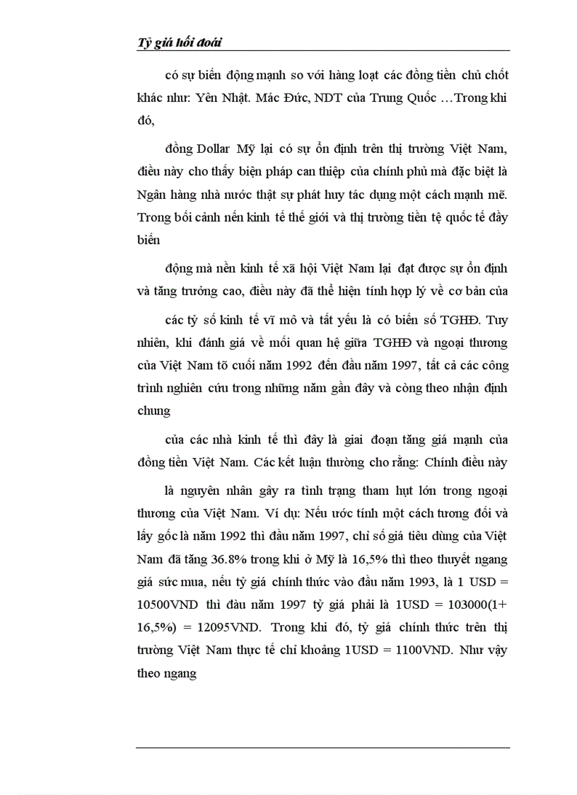 image for page Tỷ giá hối đoái và quản lý tỷ giá hối đoái ở Việt Nam hiện nay