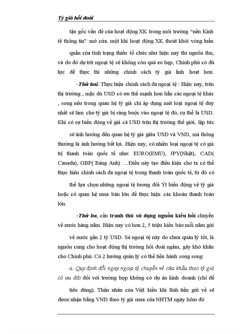 image for page Tỷ giá hối đoái và quản lý tỷ giá hối đoái ở Việt Nam hiện nay