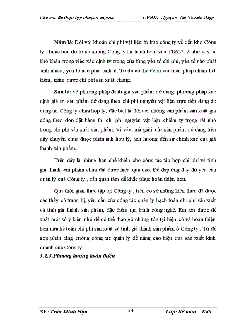 image for page Hoàn thiện kế toán tập hợp chi phí sản xuất và tính giá thành sản phẩm tại Công ty TNHH XNK Dệt May & TCMN Việt Nam