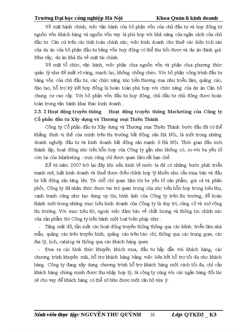 image for page Giải pháp truyền thông marketing cho sản phẩm căn hộ chung cư cao cấp của công ty cổ phần đầu tư Xây dựng và thương mại Thiên Thành