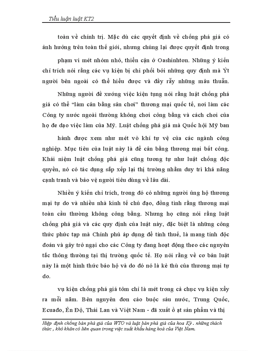 image for page Hiệp định chống bán phá giá của WTO và luật bán phá giá của hoa Kỳ . những thách thức , khó khăn có liên quan trong việc xuất khẩu hàng hoá của Việt Nam.