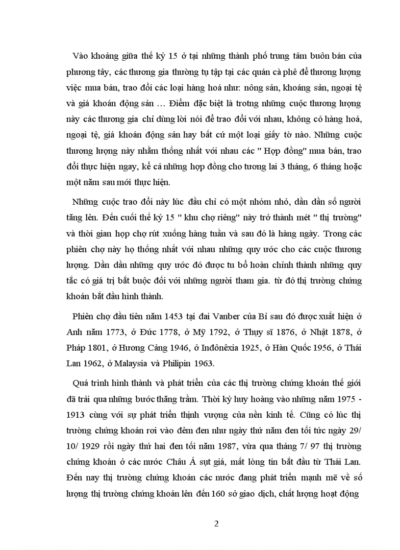 image for page Vai trò của thị trường chứng khoán đối với nền kinh tế Việt Nam Phần I