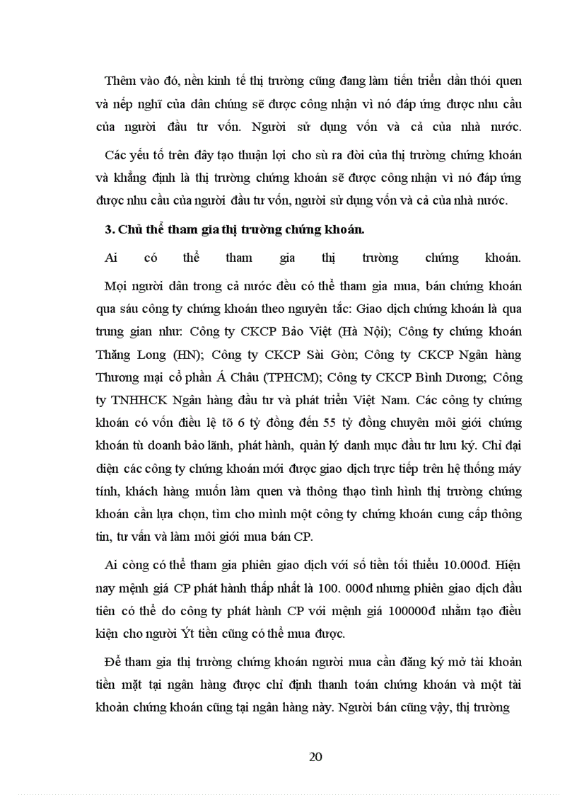 image for page Vai trò của thị trường chứng khoán đối với nền kinh tế Việt Nam Phần I