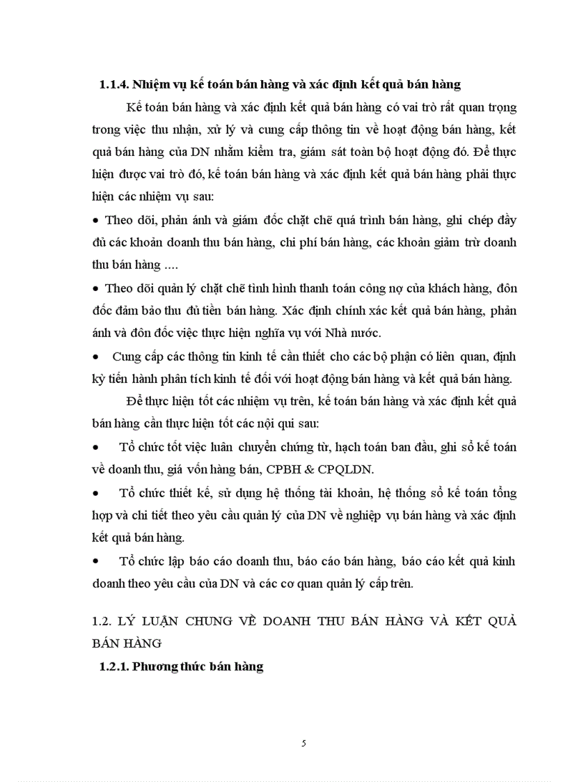 image for page Lý luận chung về kế toán bán hàng và xác định kết quả bán hàng trong các doanh nghiệp