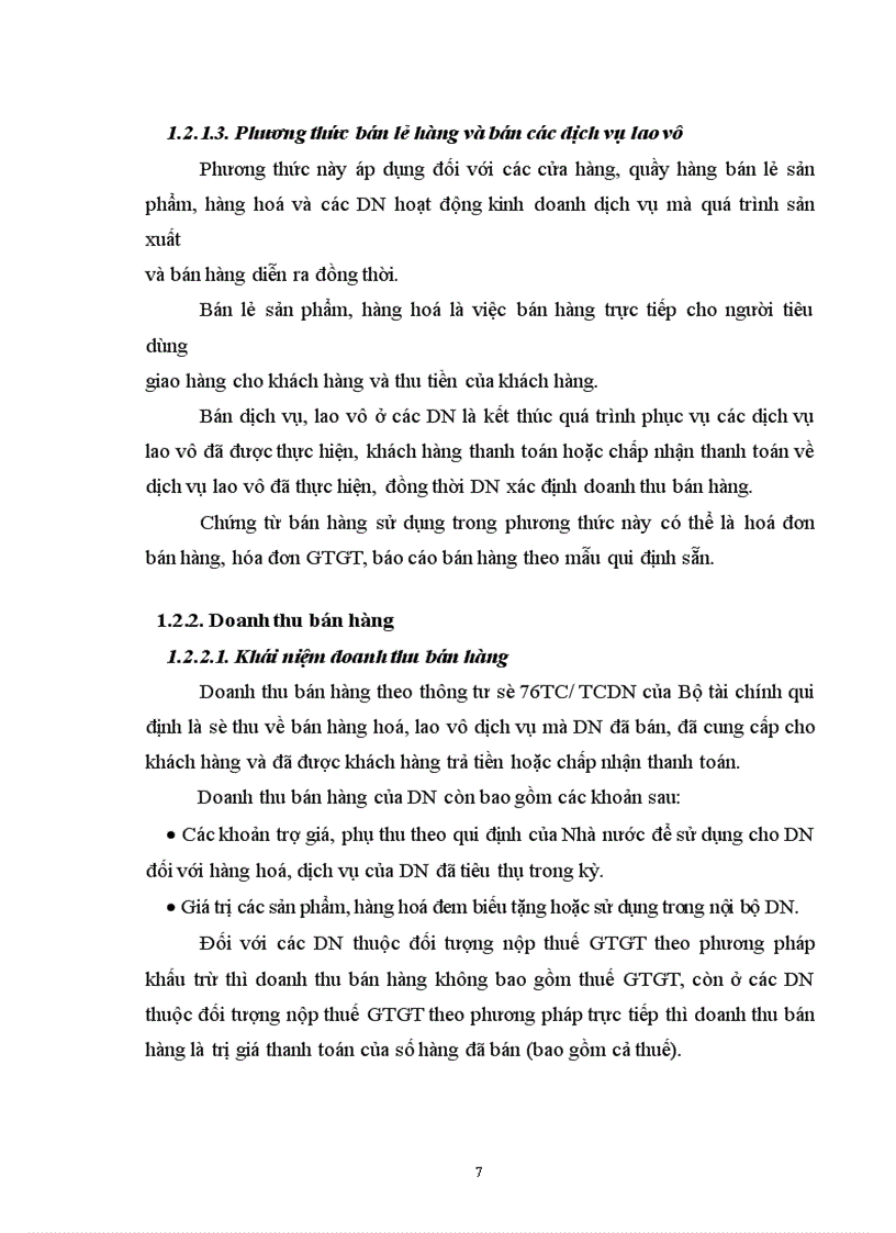 image for page Lý luận chung về kế toán bán hàng và xác định kết quả bán hàng trong các doanh nghiệp