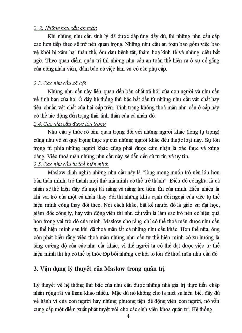 image for page Phân tích tháp nhu cầu của người lao động do Abraham Maslow đưa ra và những giải pháp chủ yếu thoả mãn các nhu cầu trong điều kiện các doanh nghiệp Việt Nam hiện nay