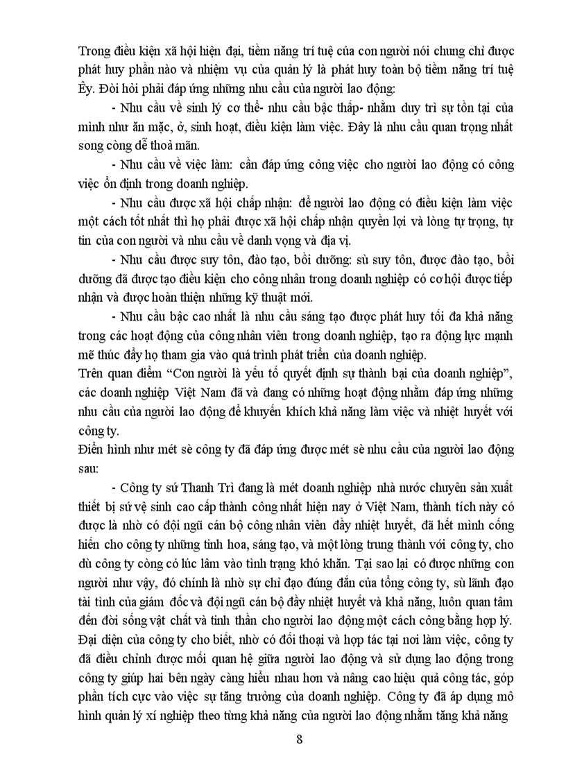 image for page Phân tích tháp nhu cầu của người lao động do Abraham Maslow đưa ra và những giải pháp chủ yếu thoả mãn các nhu cầu trong điều kiện các doanh nghiệp Việt Nam hiện nay