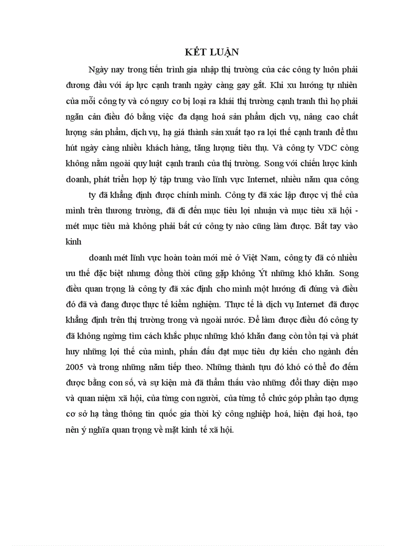 image for page Phân tích thực trạng hoạt động kinh doanh dịch vụ Internet ở công ty điện toán và truyền số liệu - VDC