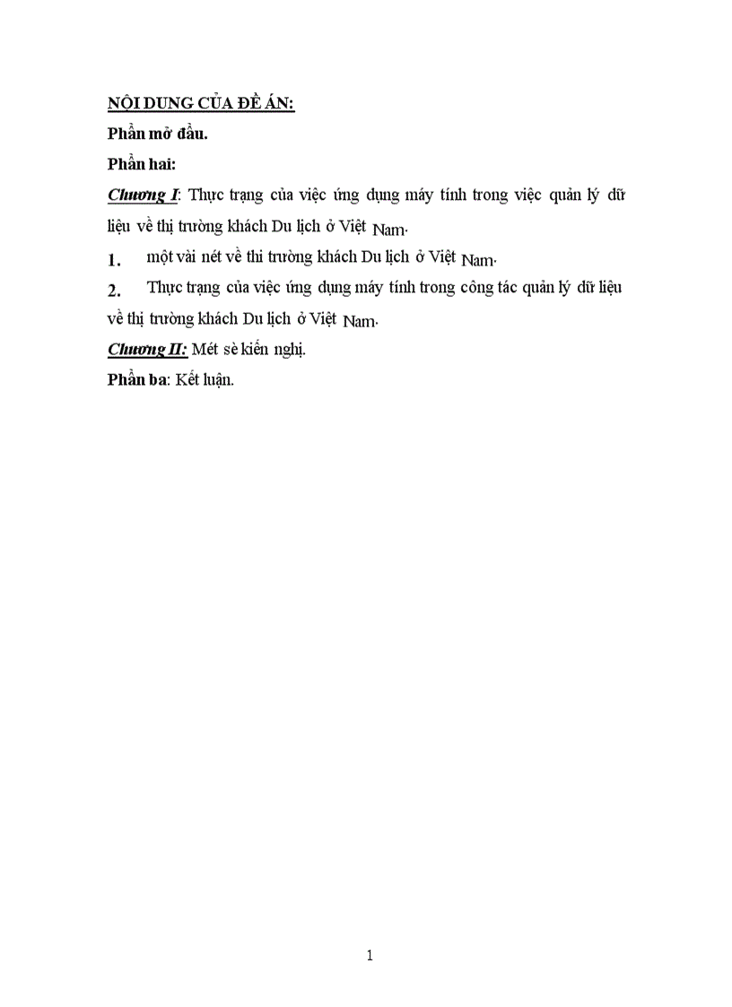 image for page Sử dụng máy tính trong việc quản lý dữ liệu về thị trường khách Du lịch ở Việt Nam
