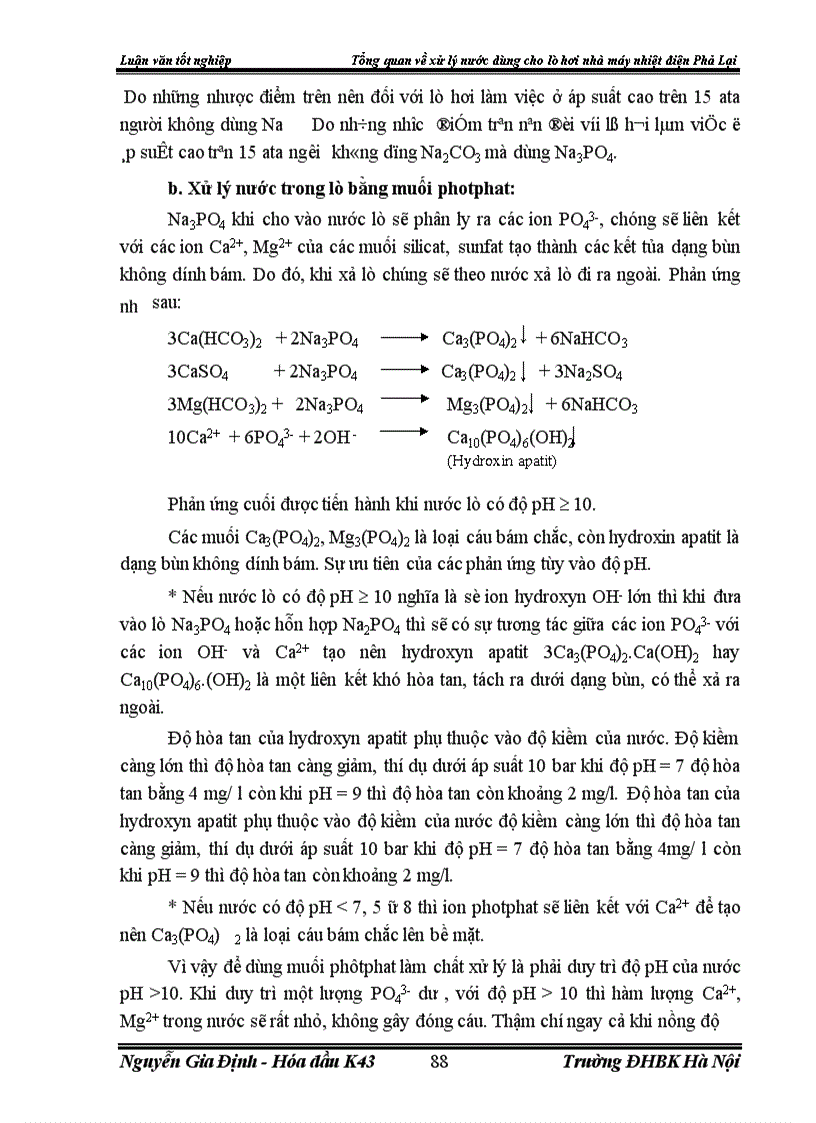 image for page Xử lý nước dùng cho lò hơi nhà máy nhiệt điện Phả Lại