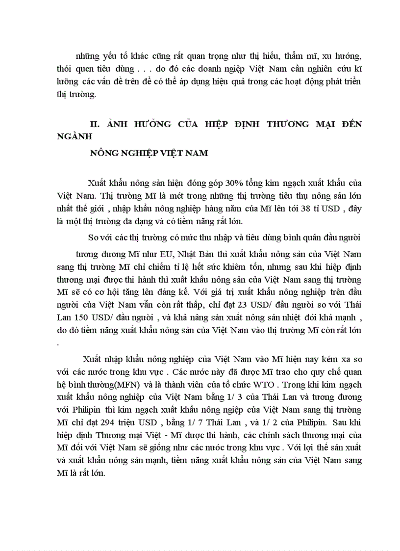 image for page Ảnh hưởng của hiệp định thương mại Việt-Mĩ đến hàng nông sản việt nam xuất khẩu sang thị trường Mĩ