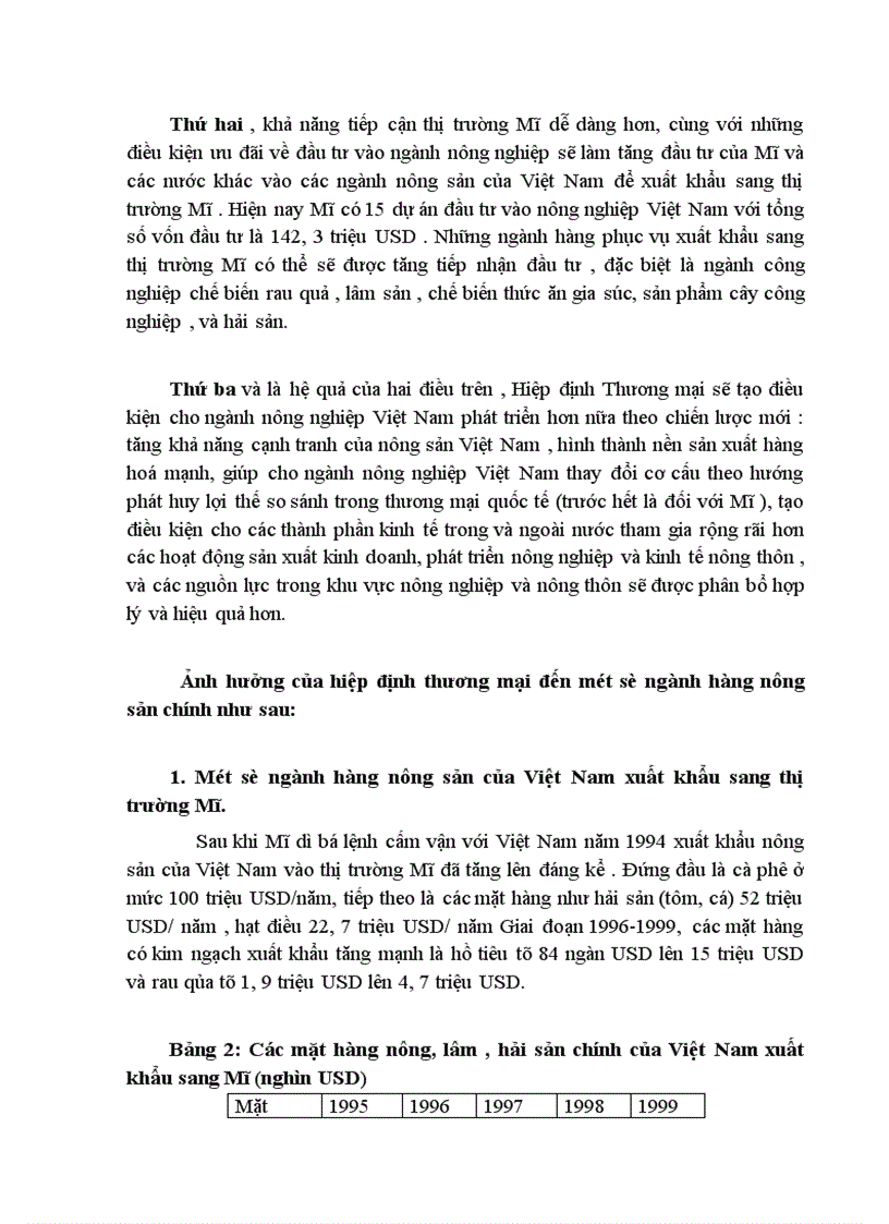 image for page Ảnh hưởng của hiệp định thương mại Việt-Mĩ đến hàng nông sản việt nam xuất khẩu sang thị trường Mĩ