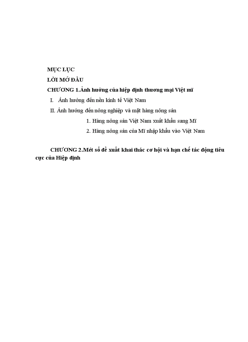 image for page Ảnh hưởng của hiệp định thương mại Việt-Mĩ đến hàng nông sản việt nam xuất khẩu sang thị trường Mĩ