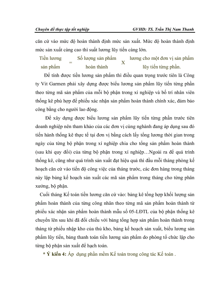 image for page Hoàn thiện công tác Kế toán tập hợp chi phí sản xuất và tính giá thành sản phẩm tại Công ty TNHH may mặc xuất khẩu Vit Garment